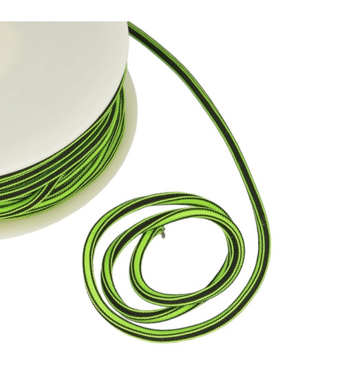 Bobine 25m Cordon carré  4 mm Vert  fluo