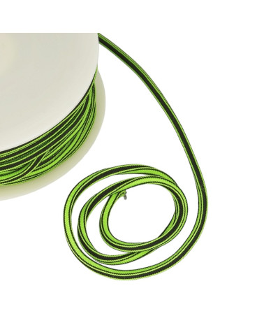 Bobine 25m Cordon carré  4 mm Vert  fluo
