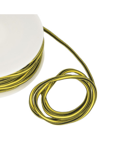 Bobine 25m Cordon carré  4 mm Jaune fluo