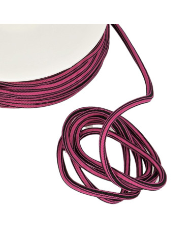 25m spool of 4mm square cord, Raspberry