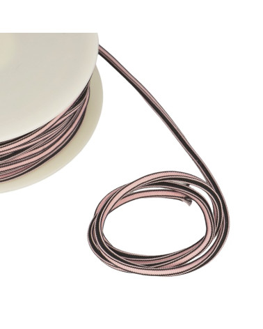 Bobine 25m Cordon carré  4 mm Rose Clair