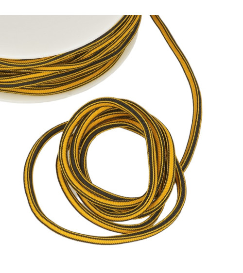Bobine 25m Cordon carré  4 mm Jaune