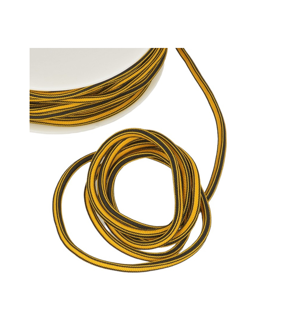 25m spool 4mm square cord Yellow