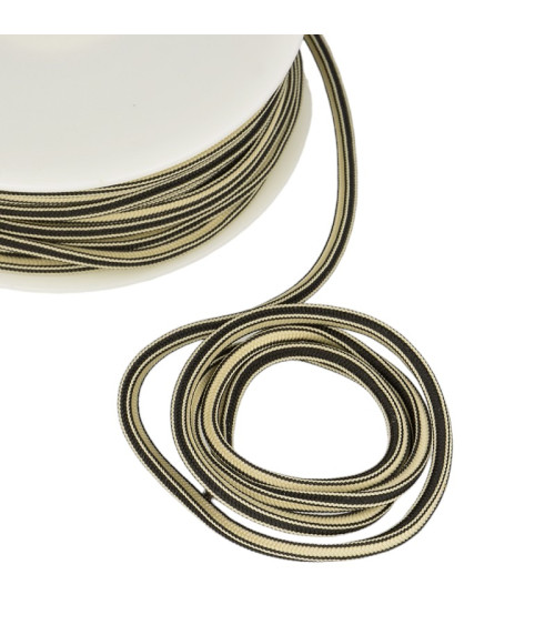 25m spool 4mm square cord Beige