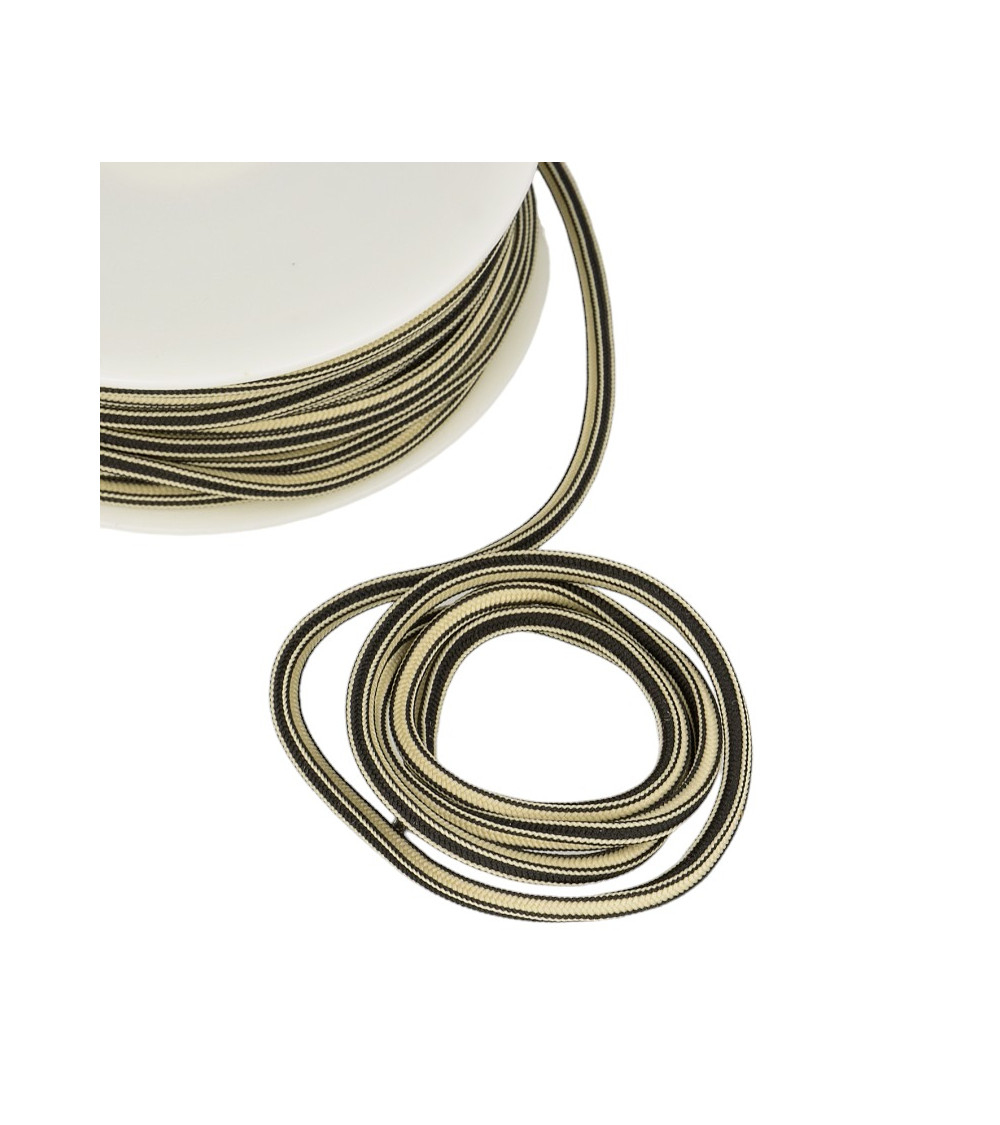 25m spool 4mm square cord Beige