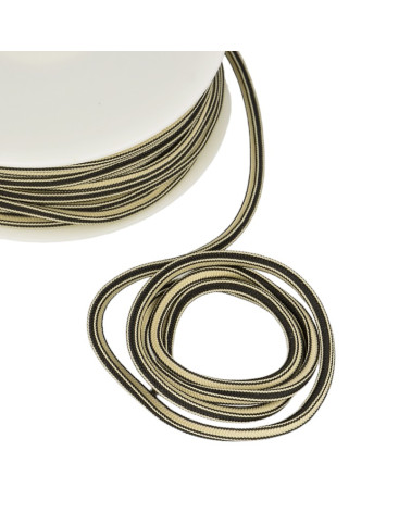 Bobine 25m Cordon carré  4 mm Beige