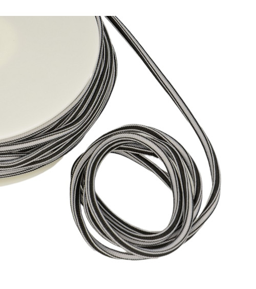 Bobine 25m Cordon carré  4 mm Gris Clair