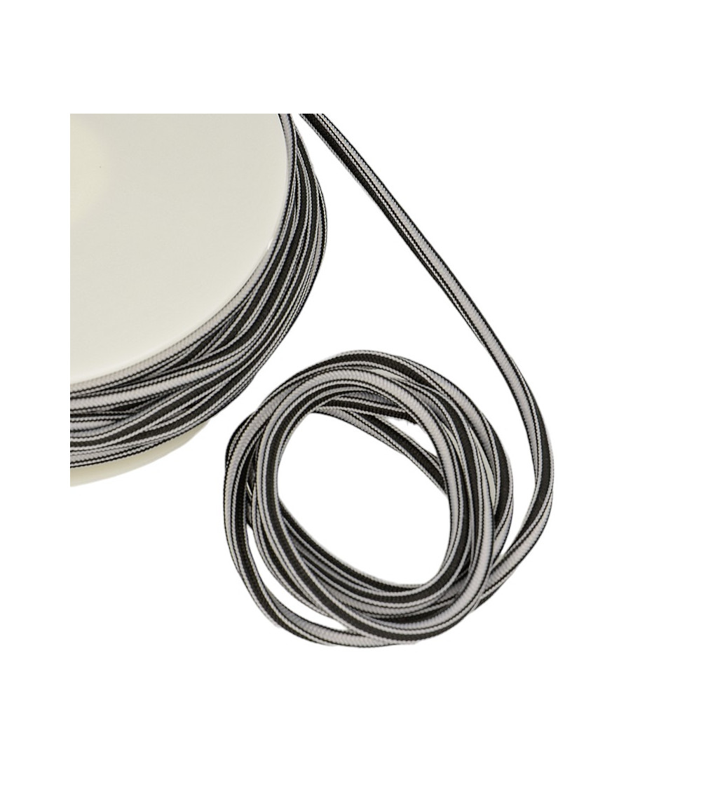 Bobine 25m Cordon carré  4 mm Gris Clair