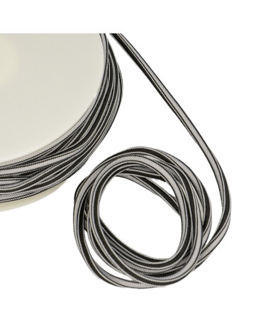 Bobine 25m Cordon carré  4 mm Gris Clair