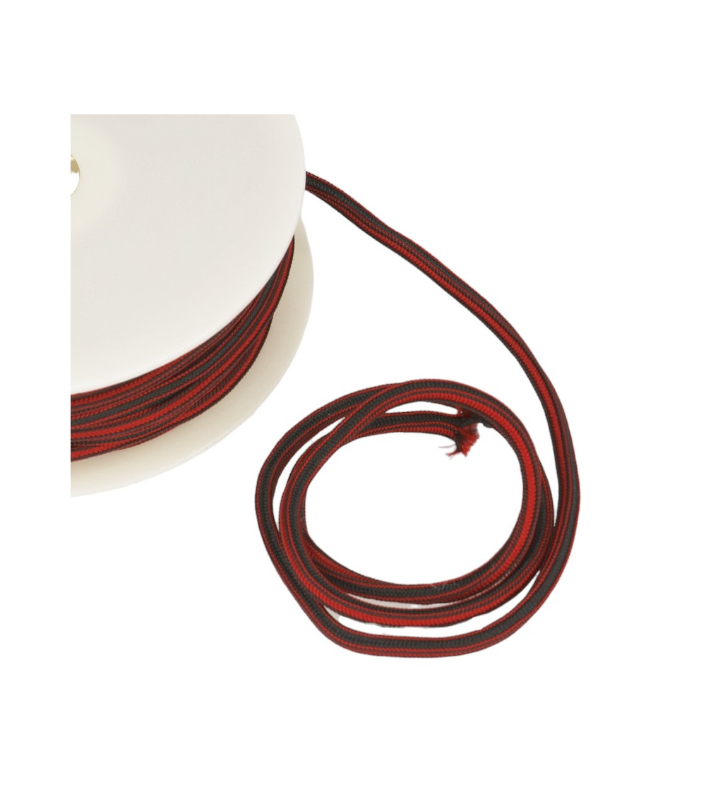 Bobine 25m Cordon carré  4 mm Rouge