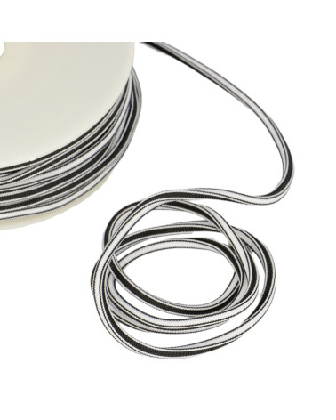 Bobina de 25m cordón cuadrado de 4mm Blanco