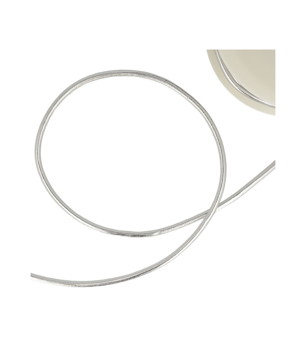 Spool of faux metal cord Silver