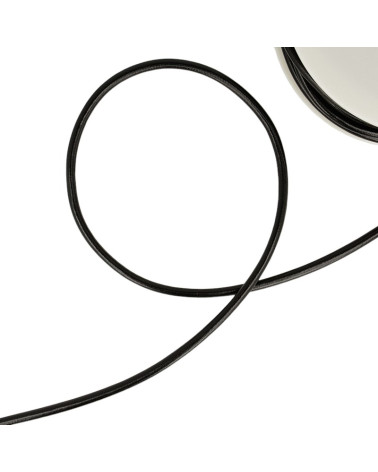 Black faux metal cord reel