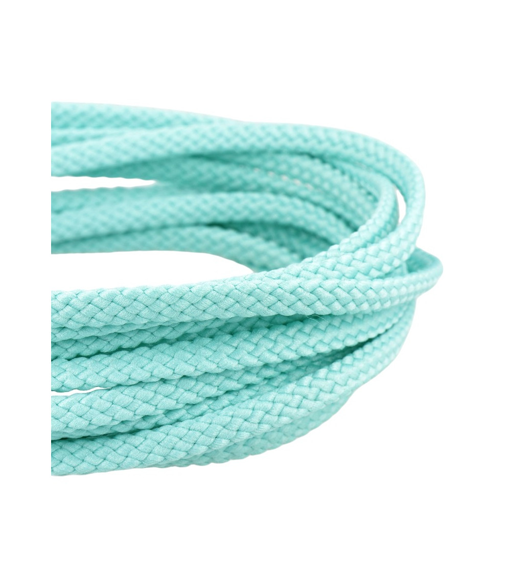 Bobina de 50m cordón de poliéster damero 6mm azul agua