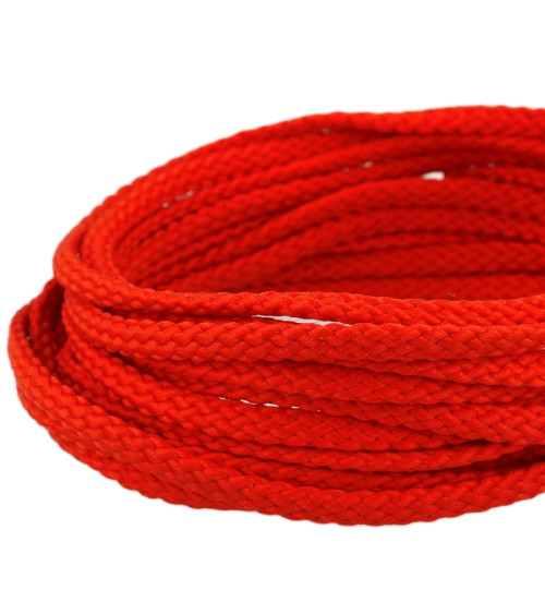 Bobine 50m Cordon damier polyester 6mm rouge