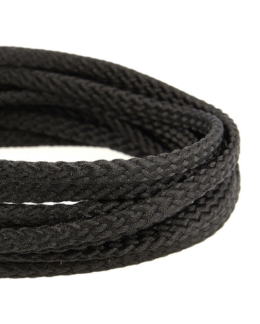 Bobina de 50m cordón de poliéster damero 6mm negro