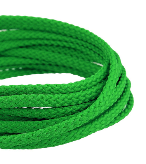 Bobine 50m Cordon damier polyester 6mm vert foncé