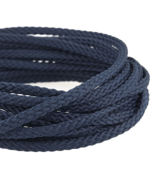 Bobine 50m Cordon damier polyester 6mm bleu marine