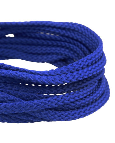 Bobine 50m Cordon damier polyester 6mm bleu roy