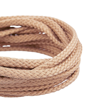 Bobine 50m Cordon damier polyester 6mm beige foncé