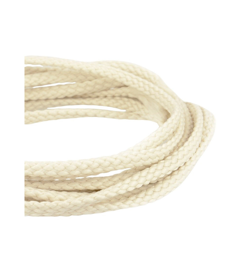 Bobina de 50m cordón de poliéster damero 6mm crudo
