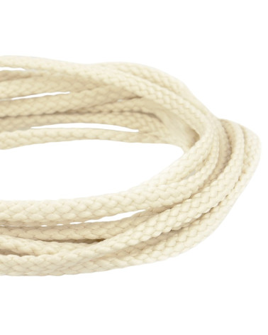 Bobina de 50m cordón de poliéster damero 6mm crudo