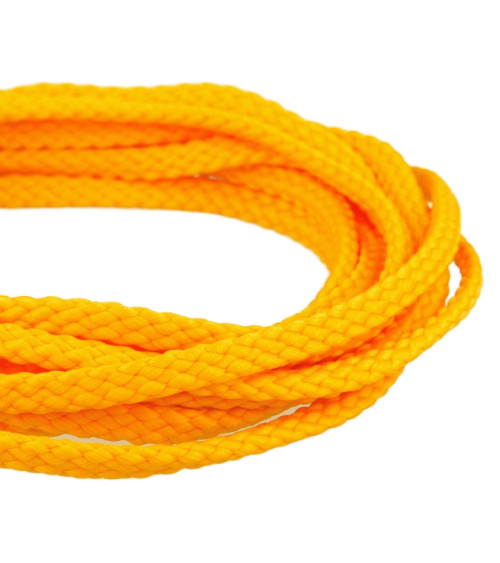 Bobine 50m Cordon damier polyester 6mm jaune or