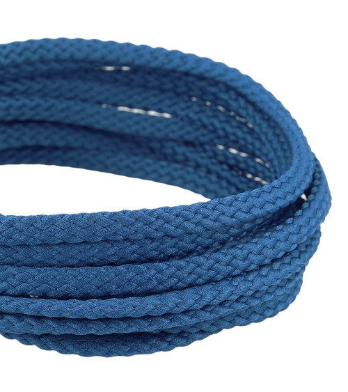 Bobine 50m Cordon damier polyester 6mm bleu