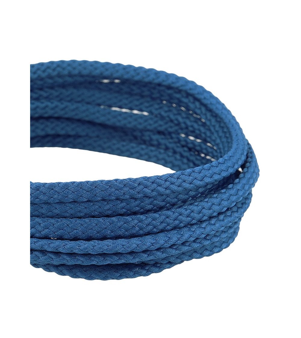 Bobine 50m Cordon damier polyester 6mm bleu