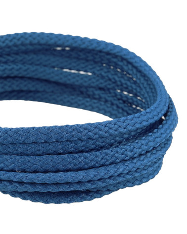 Bobine 50m Cordon damier polyester 6mm bleu