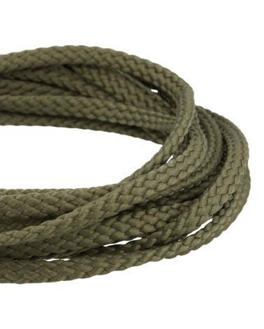 Bobine 50m Cordon damier polyester 6mm vert kaki