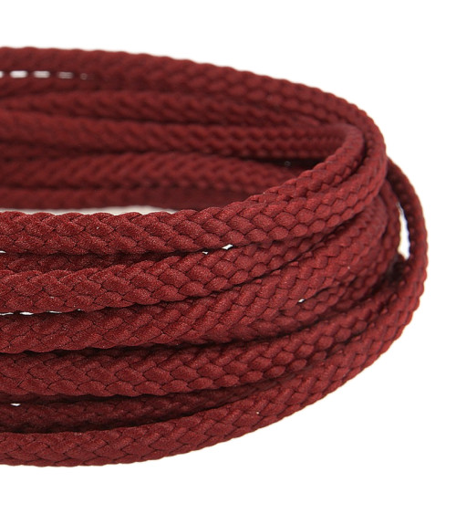 Bobine 50m Cordon damier polyester 6mm bordeaux