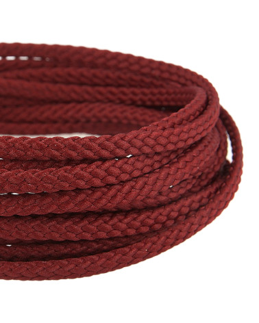 Bobina de 50m Cordón poliéster cuadros 6mm burdeos