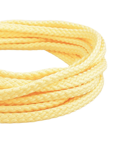 Bobine 50m Cordon damier polyester 6mm jaune paille