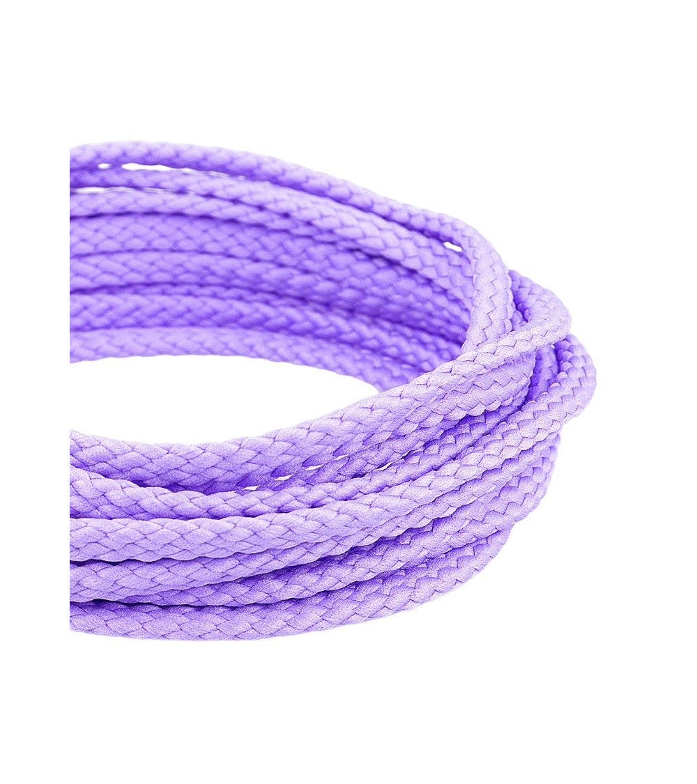 50m spool of 6mm mauve polyester checkered cord