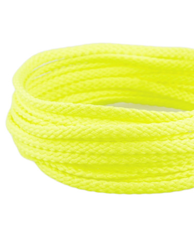 Bobina de 50m cordón de poliéster damero 6mm amarillo flúor