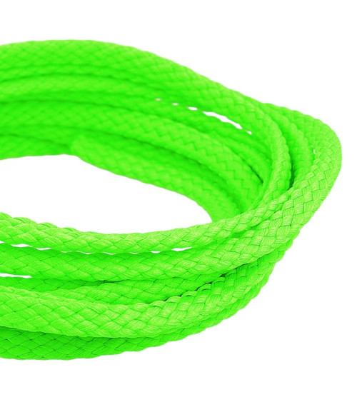 Bobine 50m Cordon damier polyester 6mm vert fluo