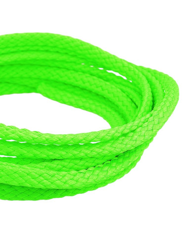 Bobine 50m Cordon damier polyester 6mm vert fluo