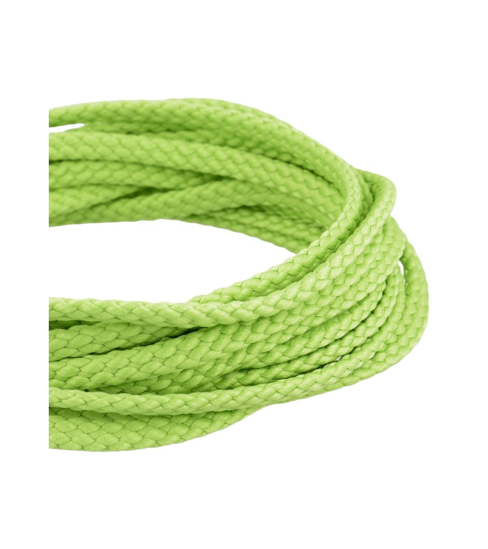Bobine 50m Cordon damier polyester 6mm vert pale