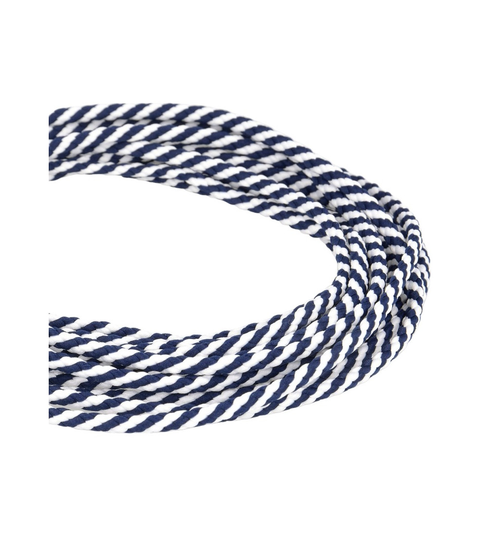 50 m Spule, Schachbrett-Polyesterschnur, 6 mm, geflochten, blau/weiß