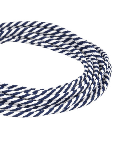 50 m Spule, Schachbrett-Polyesterschnur, 6 mm, geflochten, blau/weiß