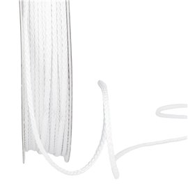 Bobine 30m cordelière polyester 4mm blanc