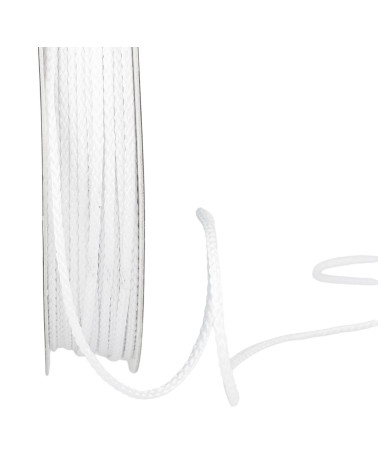 Bobine 30m cordelière polyester 4mm blanc