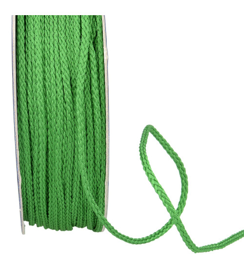 Bobine 30m cordelière polyester 4mm vert foncé