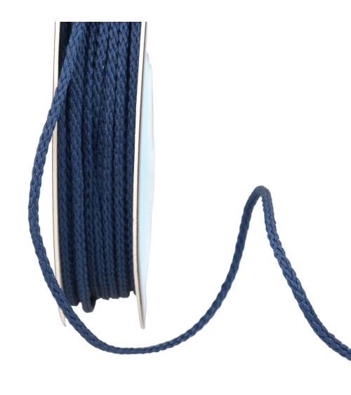 Bobine 30m cordelière polyester 4mm bleu marine