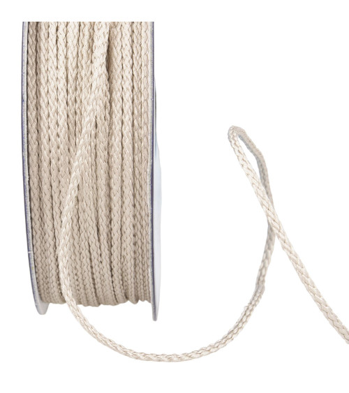 Reel 30m polyester cord 4mm beige