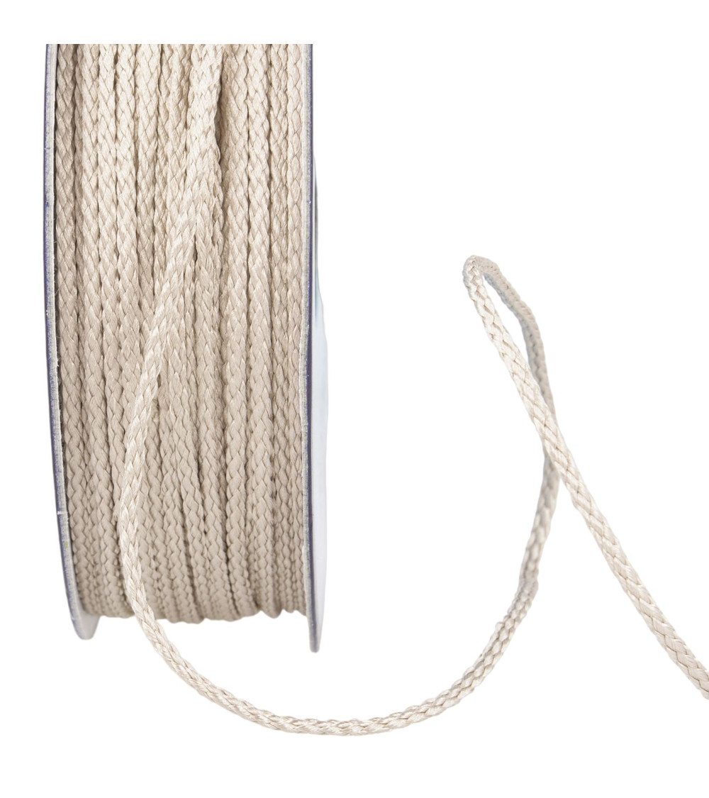 Reel 30m polyester cord 4mm beige