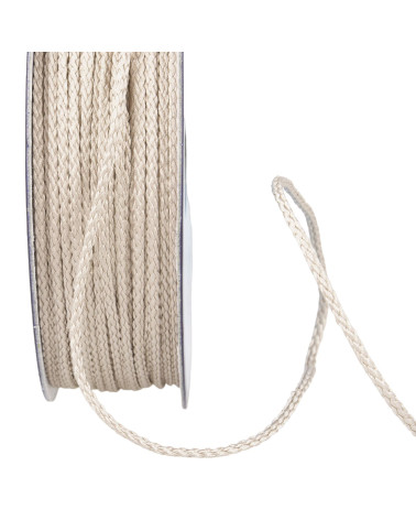 Reel 30m polyester cord 4mm beige