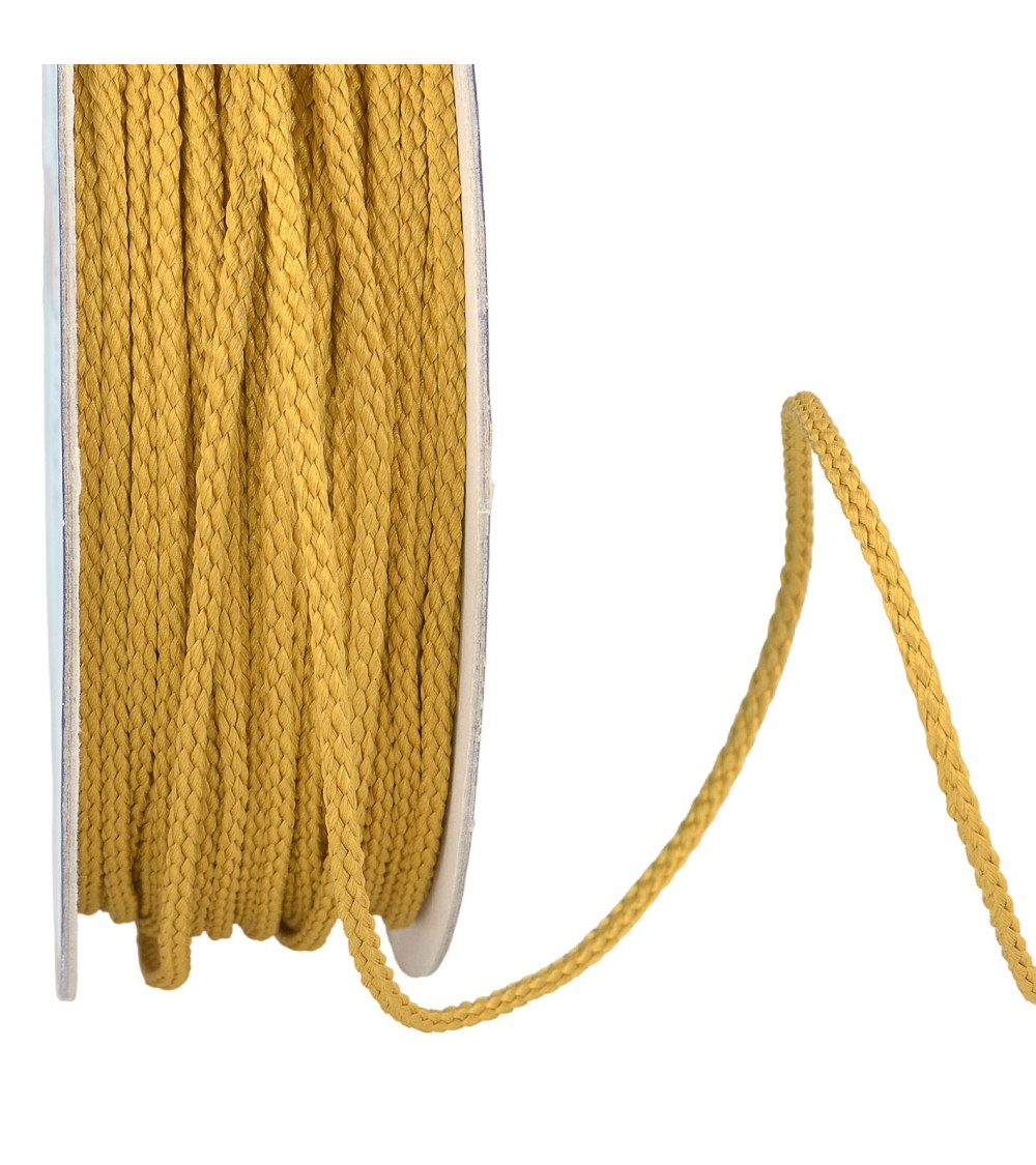 30m spool of polyester cord 4mm mustard