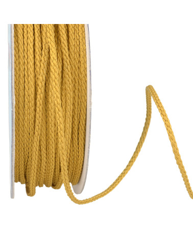 Bobine 30m cordelière polyester 4mm moutarde